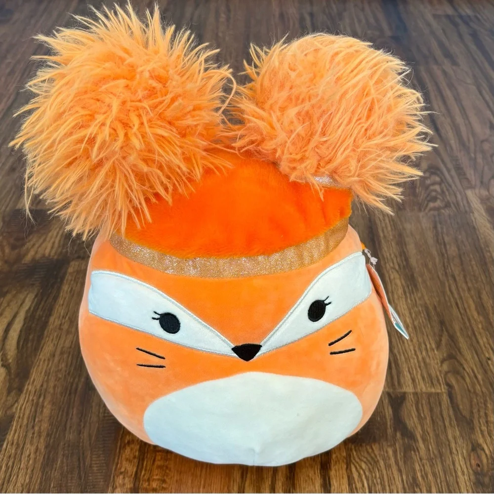 Mallora Squishmallow 10” The Orange Fox with gold headband, rare 2021 NW
